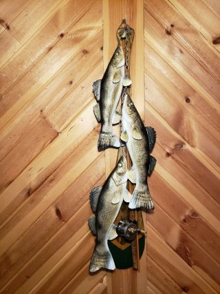 Walleye Wood Carving Fish Stringer Taxidermy Fish Diorama Carving Casey Edwards