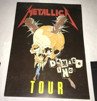Metallica Vintage Tour Programs Damage Inc.  1986 Justice 1988 - 89 Metal