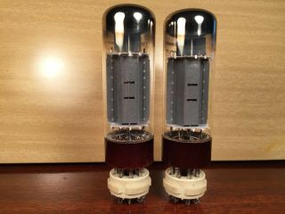 2 Tesla EL34 / 6CA7 Vintage Edicron Audio Tubes Brown Base OO Getter 2