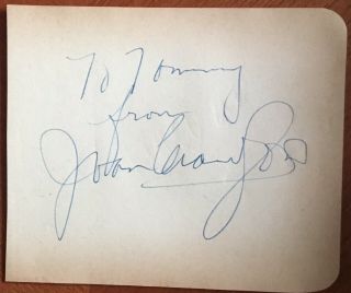 Vintage Joan Crawford / June Walker Signed Album Page