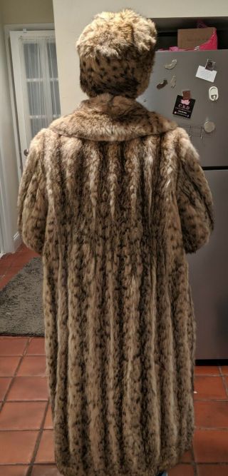 Womans Fur Coat Vintage Long Real Fur