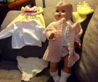 So Sweet Vintage Large 17 " Sun Rubber Baby Doll