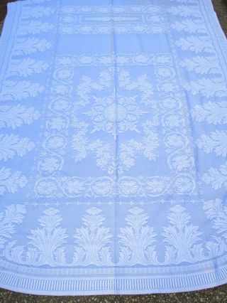 Rare Vtg Bates Blue And White Wedgewood Cameo Bed Covers 100 Cotton