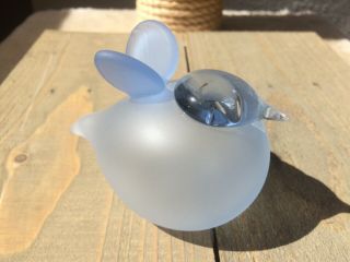 A Wonderful Rare Creation By Oiva Toikka Nuutajärvi : Glass Bird " Baby Blue "