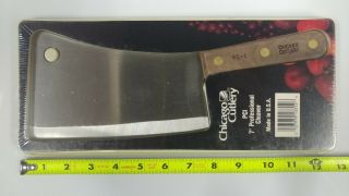Vintage Chicago Cutlery Pc1 Professional Meat Cleaver 7 " Blade Usa Pc - 1