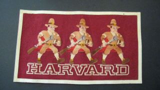 Vintage Harvard Pilgrim Felt Banner Flag Chicago Pennant Co.