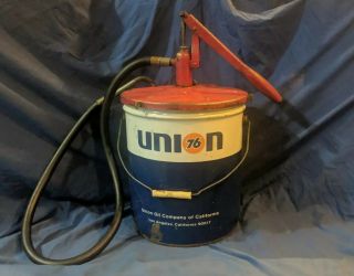 Vintage Union 76 - 5 Gallon Oil Can With Pump