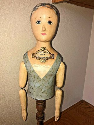 Vintage Enesco Mary Heather Gibbs Paper Mache Figure Madeleine Mannequin Doll 2