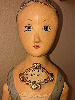 Vintage Enesco Mary Heather Gibbs Paper Mache Figure Madeleine Mannequin Doll 5