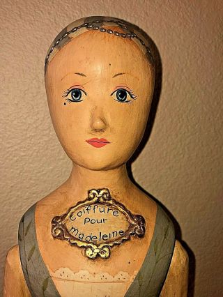 Vintage Enesco Mary Heather Gibbs Paper Mache Figure Madeleine Mannequin Doll 6