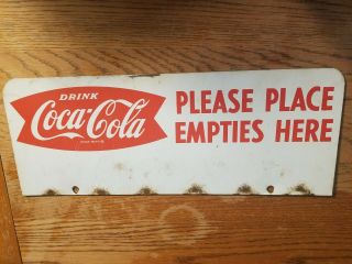 Coca Cola Metal Sign Vintage Old Soda Pop General Grocery Store Art