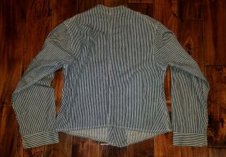 Vintage HEAD LIGHT Union Made Conductor Clothes striped with Patches 70s - 80s LA 7