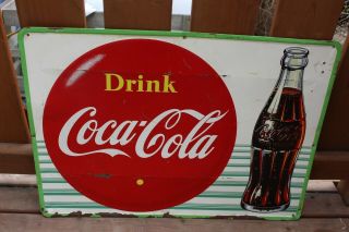 Vintage Drink Ice Cold Coca Cola Coke Soda Pop Drink Metal Sign