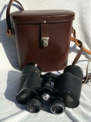 Vintage Case Quality Carl Zeiss Dekarem 10 X 50 Binoculars - Good Order