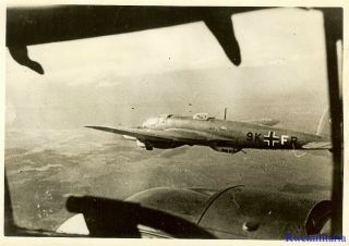 Press Photo: Aerial View Luftwaffe He - 111 Bomber (9k,  Fr) ; 1940