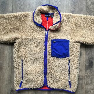 Vintage Patagonia Fall 2001 Cream Deep Pile Retro X Fleece Jacket - Size Small