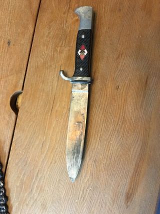 1938 Vintage Antique Rzm M7/56 Nazi Hitler Youth Knife Germany Dagger Sheath