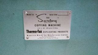 Vintage Old 3M Thermo - Fax Copier 