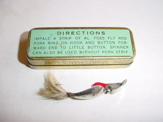 RARE Paper Insert 1922 AL FOSS Shimmyette 8 Fly Rod Lure 8