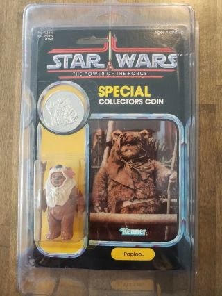 Paploo Star Wars Potf Power Of The Force Vintage W/coin Ewoks 1984 Clear Bubble