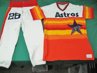 Vintage 1980 Youth Medalist Sand - Knit Houston Astros Jersey & Knicker Retro (15)