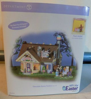 Rare Vintage 2004 Department 56 Easter Bunny Chocolate Factory 56.  55355 Nib