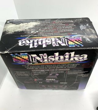 Nishika N8000 35mm Quadrascopic Stereo 3D Lenticular Camera quadara Vintage NOS 7