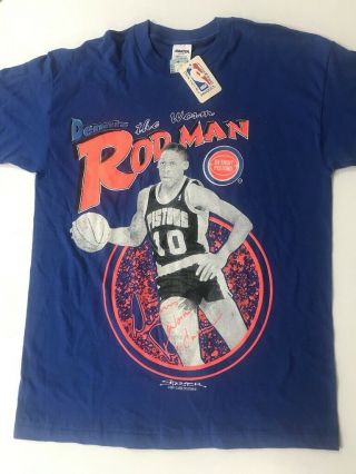 Vintage 1989 Dennis Rodman Worm Starter Shirt Xl With Tags Detroit Pistons