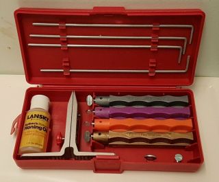 Vintage Lansky Lkdmd Professional Diamond Deluxe Knife Sharpening System Nos