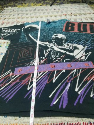 Vintage 90 ' s Magic Johnson T ' s All Over Print (XL) Michael Jordan Bulls T - Shirt 7