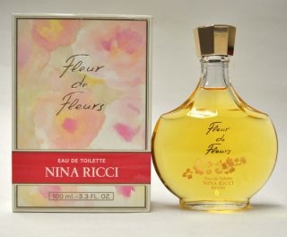 Fleur De Fleurs By Nina Ricci Perfume Women 3.  3oz Eau De Toilette Splash Vintage