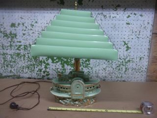 Rare Vintage 1956 C Miller Orleans Packet Show Boat Lamp Tv Art Deco Shade