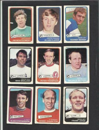 45/47 SET 55 - 101 A&BC GUM FOOTBALLERS YELLOW BACK CARDS 1968 VINTAGE 2