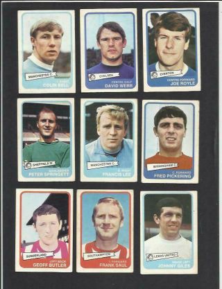 45/47 SET 55 - 101 A&BC GUM FOOTBALLERS YELLOW BACK CARDS 1968 VINTAGE 6