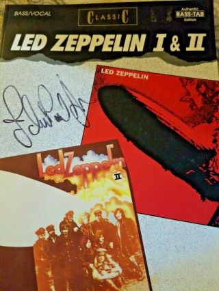 Led Zeppelin Autographed Rare Bass & Vocals Book Signed By John Paul Jones
