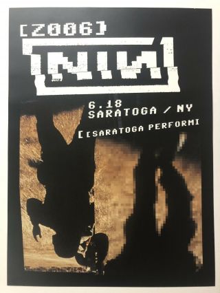 Nine Inch Nails 2006 Nin Rare Vintage Promo Poster Lithograph Spac Saratoga Ny