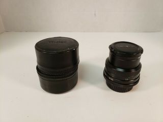 Vintage Vivitar 28mm 1:2.  0 Mc Close Focus Wide Angle Lens Japan With Case
