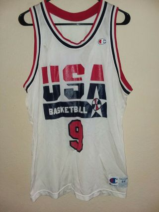 Michael Jordan Vintage 1992 Usa Dream Team Olympic Basketball Champion Jersey 44