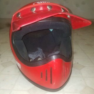 Vintage Red Mx Motorcycle Helmet M Full Face Shoei Ex - 5 Bell Moto 3 Simpson Euc