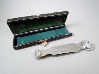 Rare Vintage Stanley Gibbons Stamp Tweezers Magnifier Philatelist 