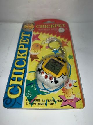 Rare 1997 CHICK PET Virtual Hand Held Game Chicken Keychain Vintage Toy NIP 3