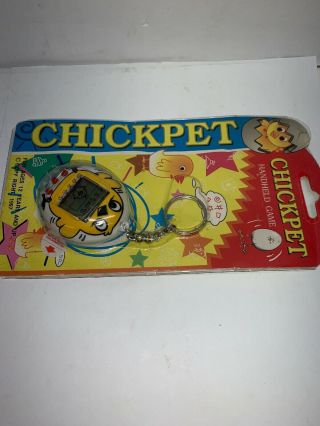Rare 1997 CHICK PET Virtual Hand Held Game Chicken Keychain Vintage Toy NIP 5