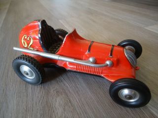 Vintage 1950 ' s Roy Cox Thimble Drome Champion Race Tether Car Toy 4