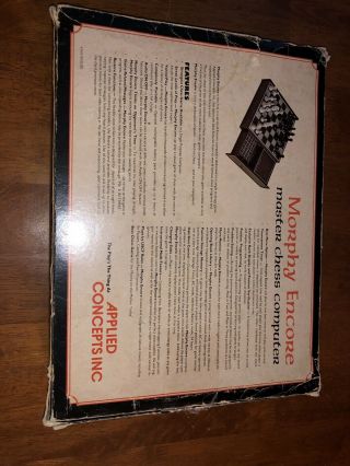Morphy Encore Master Chess Computer Vintage Game Applied Concepts Receipt 1981 2