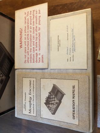 Morphy Encore Master Chess Computer Vintage Game Applied Concepts Receipt 1981 9
