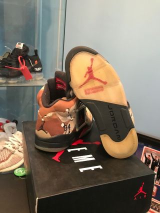 Nike Air Jordan V 5 Supreme Desert Camo Men’s Size US9 Box Logo Rare Supreme 5s 7