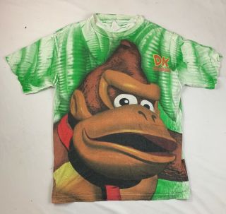 Vintage Donkey Kong Country Dk T - Shirt Nintendo Entertainment Shirt Usa Dx
