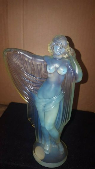 Vintage Sabino Glass Topless Draped Lady