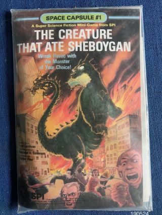 The Creature That Ate Sheboygan Space Capsule 1 1979 Spi Vintage Mini Game