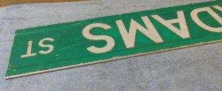 Vtg W ADAMS ST Aluminum 2 Sided Street Sign 30 